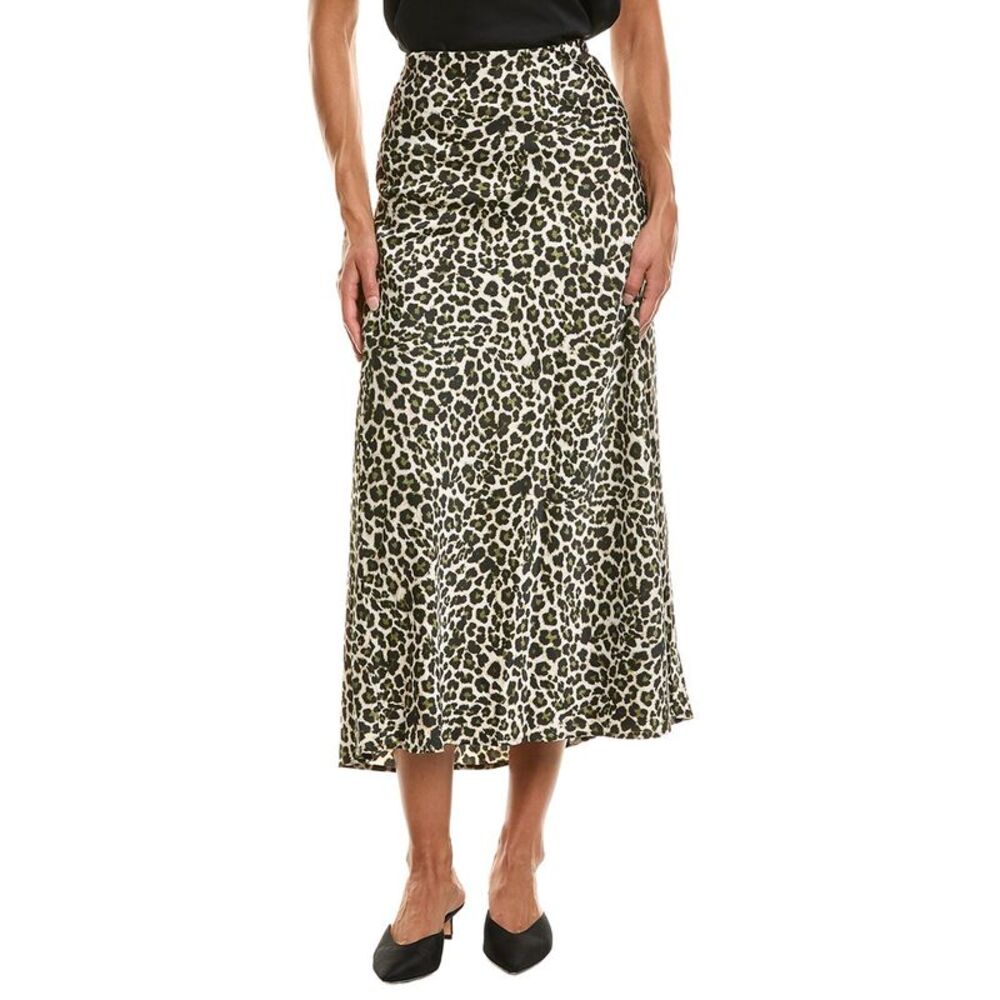 Anne Klein Womens Bias Flared Skirt, Black